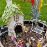 Picture of a fairy garden as part of the spring kids activities blog series.
